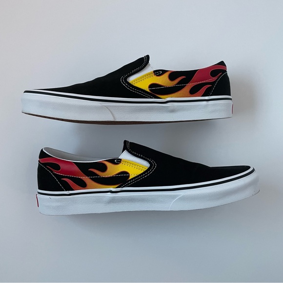 Vans Slip On Flames Men’s Size 9 - Picture 2 of 4